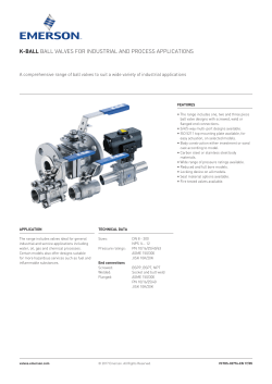 Ball Valves F110-F190 for Industrial and Process
