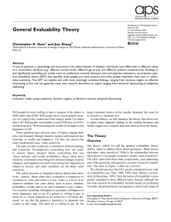 General Evaluability Theory - The University of Chicago Booth