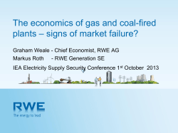 The Economics of Gas and Coal Power Plants