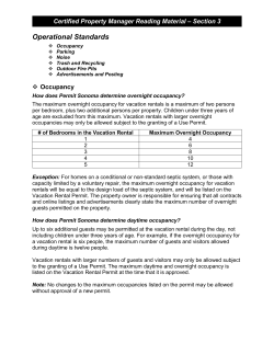 Section 3 Operational Standards