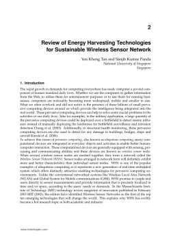 Review of Energy Harvesting Technologies for