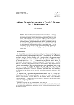 A Group Theoretic Interpretation of Poncelet`s Theorem Part 2: The