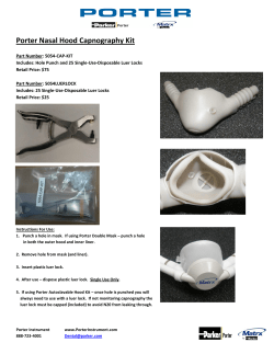 Porter Nasal Hood Capnography Kit