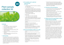Plant leaf sampling kit