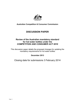 Hot water bottles - ACCC Consultation Hub