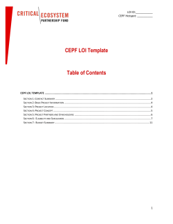 Section 1: Contact Summary