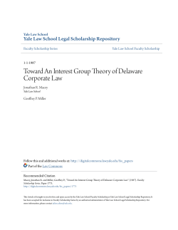Toward An Interest Group Theory of Delaware Corporate Law