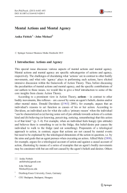 Mental Actions and Mental Agency