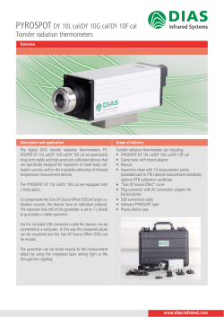 PYROSPOT DY 10L cal/DY 10G cal/DY 10F cal Transfer radiation