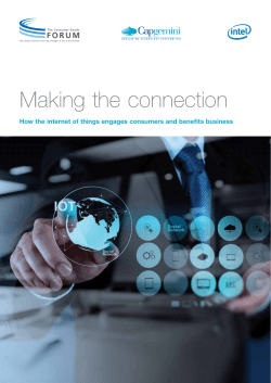 How the Internet of Things Engages Consumers and Benefits