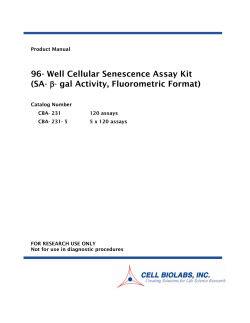96- Well Cellular Senescence Assay Kit (SA- &beta;