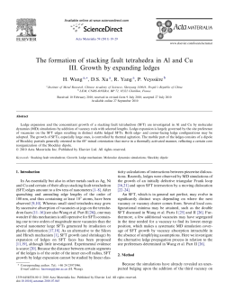 The formation of stacking fault tetrahedra in Al and Cu: III. Growth by