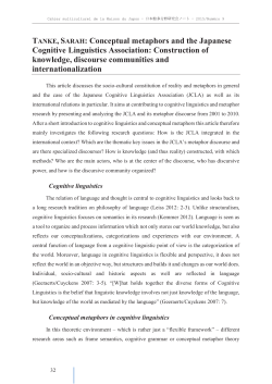 TANKE, SARAH: Conceptual metaphors and the Japanese