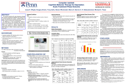 Computer-assisted Cognitive-Behavior Therapy for Depression