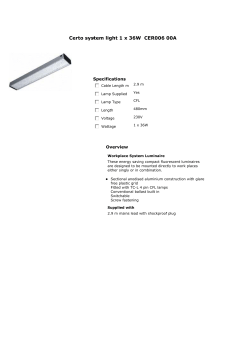 Certo system light 1 x 36W CER006 00A