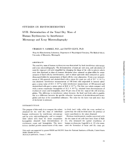 STUDIES IN HISTOCHEMISTRY LVII. Determination of the Total Dry
