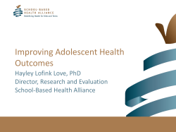 Improving Adolescent Health Outcomes