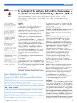 analysis of recovered data from Minnesota Coronary Experiment