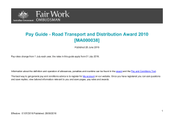 Road Transport And Distribution Award [MA000038]