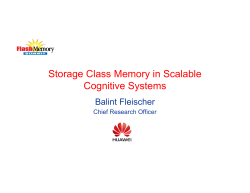 Storage Class Memory in Scalable Cognitive Systems