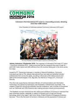 Indonesia`s first International ICT event is a resounding success