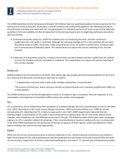 guidelines for co2 euthanasia of poultry and young swine