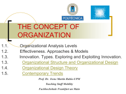on the concept of organization