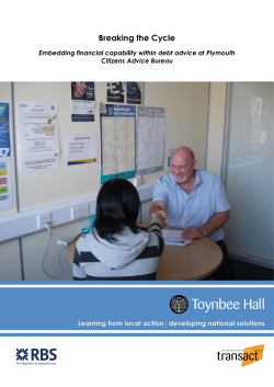 Breaking the Cycle: Embedding financial capability within debt