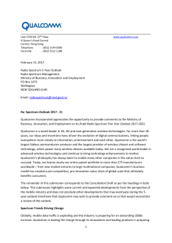 Qualcomm Spectrum Outlook Submission