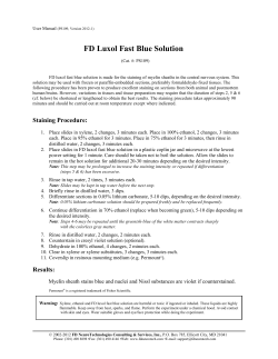 FD Luxol Fast Blue Solution - FD Neurotechnologies, Inc.