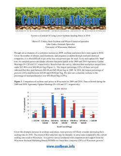 Factors to Consider If Using Lower Soybean Seeding Rates in 2010