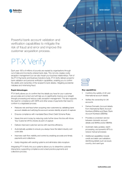 PT-X Verify - Bottomline Technologies