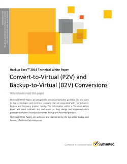 Convert-to-Virtual (P2V) and Backup-to
