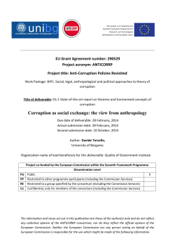 Corruption as social exchange: the view from anthropology