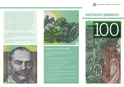 $100 Banknote Brochure - Reserve Bank of Australia Banknotes