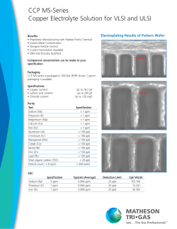 CCP MS-Series Copper Electrolyte Solution for VLSI