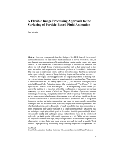 A Flexible Image Processing Approach to the