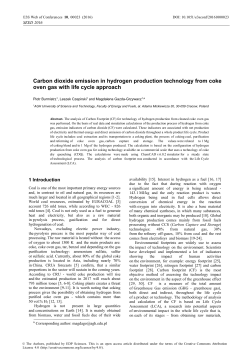 Carbon dioxide emission in hydrogen production technology from