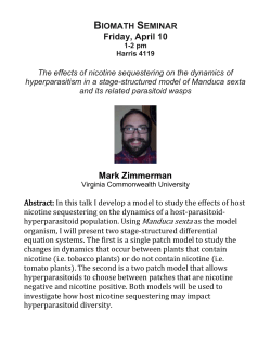 The effects of nicotine sequestering on the