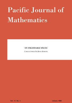 On stratifiable spaces - Mathematical Sciences Publishers