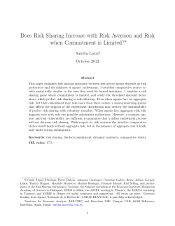 Does Risk Sharing Increase with Risk Aversion and Risk - IAE-CSIC