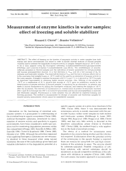 Measurement of enzyme kinetics in water samples