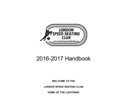 Member Handbook 2016 2017 - London Speed Skating Club