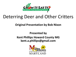 Deterring Deer and Other Critters - University of Maryland Extension