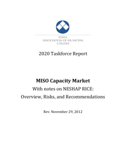 MISO Market Preliminary Report - Please visit our new and improve