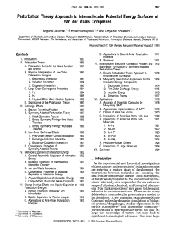 Perturbation Theory Approach to Intermolecular Potential Energy