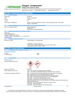 Oxygen, Compressed SDS P-4638
