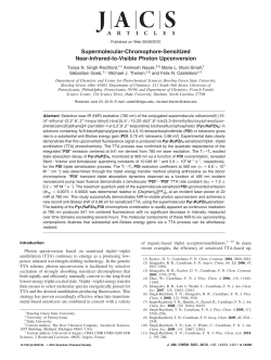 Supermolecular-Chromophore-Sensitized Near-Infrared-to