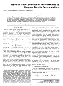 Bayesian Model Selection in Finite Mixtures by Marginal Density