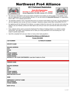 Membership Application - Northwest Pro4 Alliance